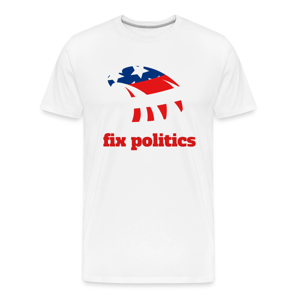 fix politics eagle head - white