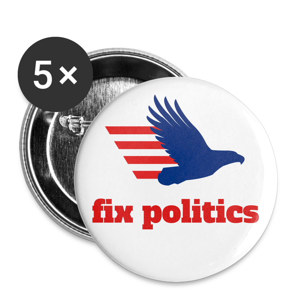 Buttons large 2.2'' (5-pack) - white