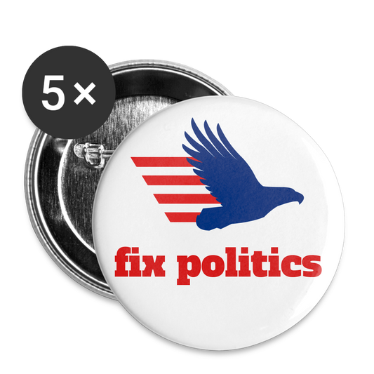 Buttons large 2.2'' (5-pack) - white