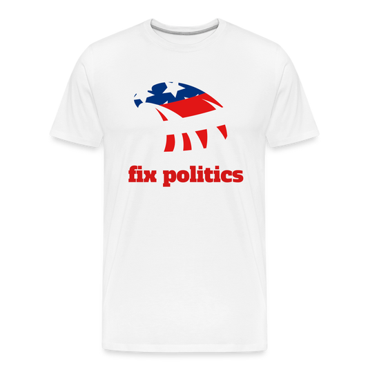 fix politics eagle head - white